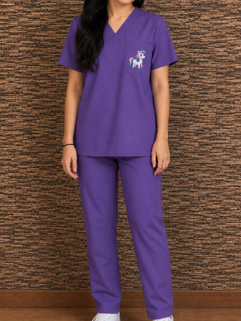 Unicorn Scrubs - Purple